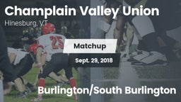 Matchup: CVUHS  vs. Burlington/South Burlington  2018