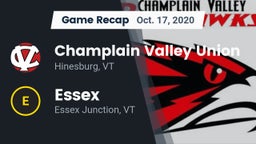 Recap: Champlain Valley Union  vs. Essex  2020
