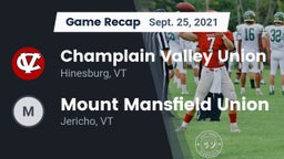 Recap: Champlain Valley Union  vs. Mount Mansfield Union  2021