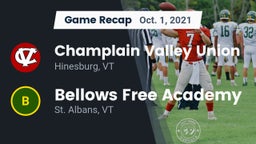 Recap: Champlain Valley Union  vs. Bellows Free Academy  2021