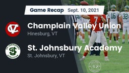 Recap: Champlain Valley Union  vs. St. Johnsbury Academy  2021