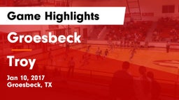 Groesbeck  vs Troy  Game Highlights - Jan 10, 2017