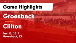 Groesbeck  vs Clifton  Game Highlights - Jan 13, 2017