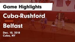 Cuba-Rushford  vs Belfast Game Highlights - Dec. 10, 2018