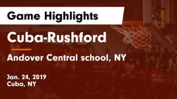 Cuba-Rushford  vs Andover Central school, NY Game Highlights - Jan. 24, 2019