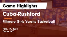 Cuba-Rushford  vs Fillmore Girls Varsity Basketball Game Highlights - Feb. 17, 2021