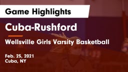 Cuba-Rushford  vs Wellsville Girls Varsity Basketball Game Highlights - Feb. 25, 2021