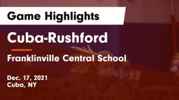 Cuba-Rushford  vs Franklinville Central School Game Highlights - Dec. 17, 2021