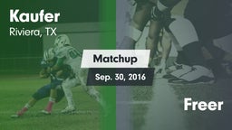 Matchup: Kaufer  vs. Freer 2016