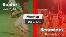 Matchup: Kaufer  vs. Benavides  2016