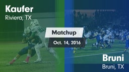 Matchup: Kaufer  vs. Bruni  2016