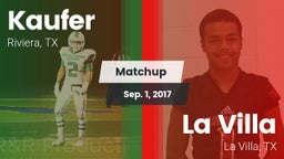 Matchup: Kaufer  vs. La Villa  2017