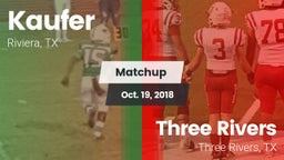 Matchup: Kaufer  vs. Three Rivers  2018