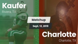 Matchup: Kaufer  vs. Charlotte  2019