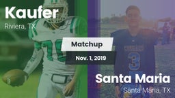 Matchup: Kaufer  vs. Santa Maria  2019