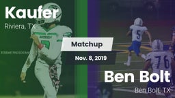 Matchup: Kaufer  vs. Ben Bolt  2019