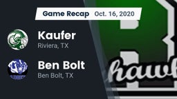 Recap: Kaufer  vs. Ben Bolt  2020