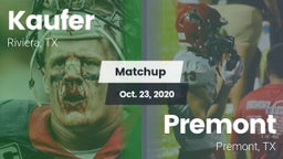 Matchup: Kaufer  vs. Premont  2020