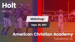 Matchup: Holt  vs. American Christian Academy  2017
