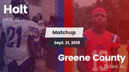 Matchup: Holt  vs. Greene County  2018