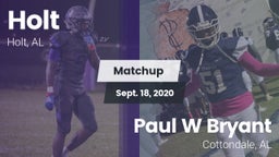 Matchup: Holt  vs. Paul W Bryant  2020