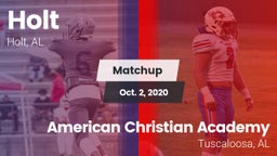 Matchup: Holt  vs. American Christian Academy  2020