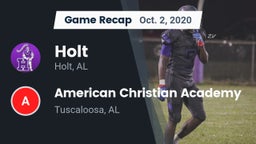 Recap: Holt  vs. American Christian Academy  2020