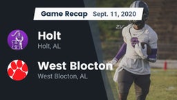 Recap: Holt  vs. West Blocton  2020