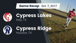 Recap: Cypress Lakes  vs. Cypress Ridge  2017
