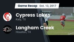 Recap: Cypress Lakes  vs. Langham Creek  2017