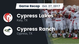 Recap: Cypress Lakes  vs. Cypress Ranch  2017