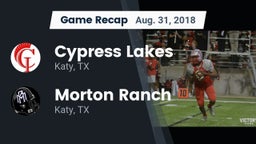 Recap: Cypress Lakes  vs. Morton Ranch  2018