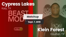 Matchup: Cypress Lakes High vs. Klein Forest  2018