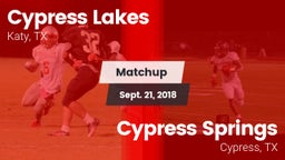 Matchup: Cypress Lakes High vs. Cypress Springs  2018