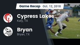 Recap: Cypress Lakes  vs. Bryan  2018