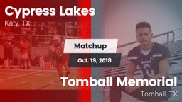 Matchup: Cypress Lakes High vs. Tomball Memorial 2018