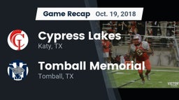 Recap: Cypress Lakes  vs. Tomball Memorial 2018