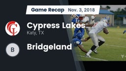 Recap: Cypress Lakes  vs. Bridgeland 2018