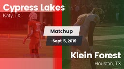 Matchup: Cypress Lakes High vs. Klein Forest  2019