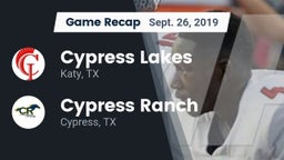 Recap: Cypress Lakes  vs. Cypress Ranch  2019