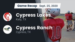 Recap: Cypress Lakes  vs. Cypress Ranch  2020