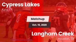 Matchup: Cypress Lakes High vs. Langham Creek  2020
