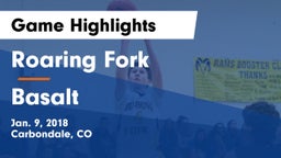 Roaring Fork  vs Basalt  Game Highlights - Jan. 9, 2018