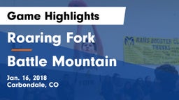 Roaring Fork  vs Battle Mountain  Game Highlights - Jan. 16, 2018