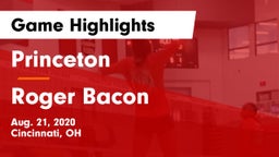 Princeton  vs Roger Bacon  Game Highlights - Aug. 21, 2020