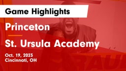 Princeton  vs St. Ursula Academy  Game Highlights - Oct. 19, 2023