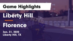 Liberty Hill  vs Florence  Game Highlights - Jan. 31, 2020