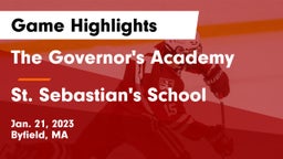 The Governor's Academy  vs St. Sebastian's School Game Highlights - Jan. 21, 2023