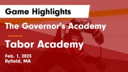 The Governor's Academy  vs Tabor Academy  Game Highlights - Feb. 1, 2023