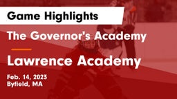 The Governor's Academy  vs Lawrence Academy Game Highlights - Feb. 14, 2023
